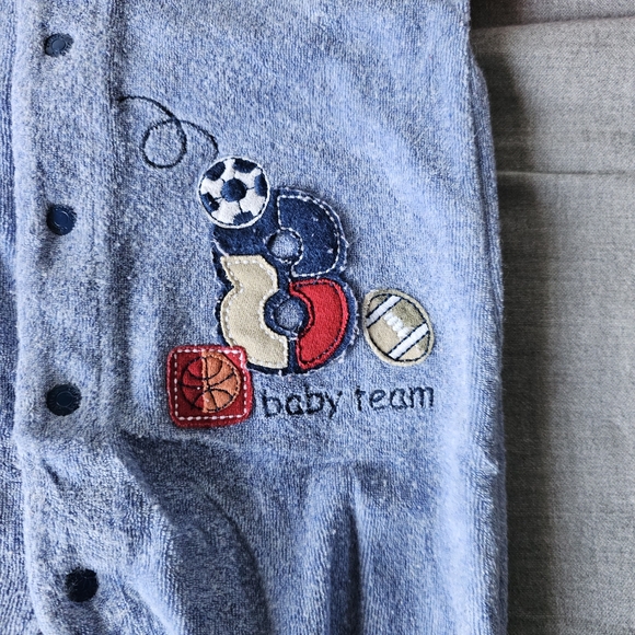 Carter's | "Baby Team" Footed Onesie - Picture 2 of 5